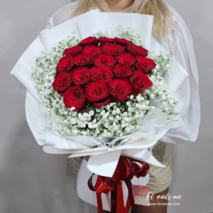 FR-67 20 Red Roses Valentine Bouquet1